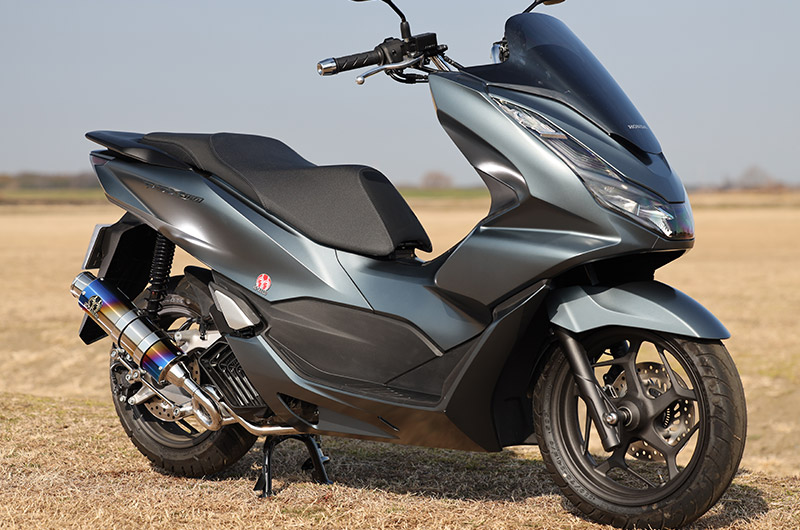SP TADAO SP忠男マフラー 2023~PCX160 (8BK-KF47) PURESPORT S チタンブルー フルエキ PC1-GE-84
