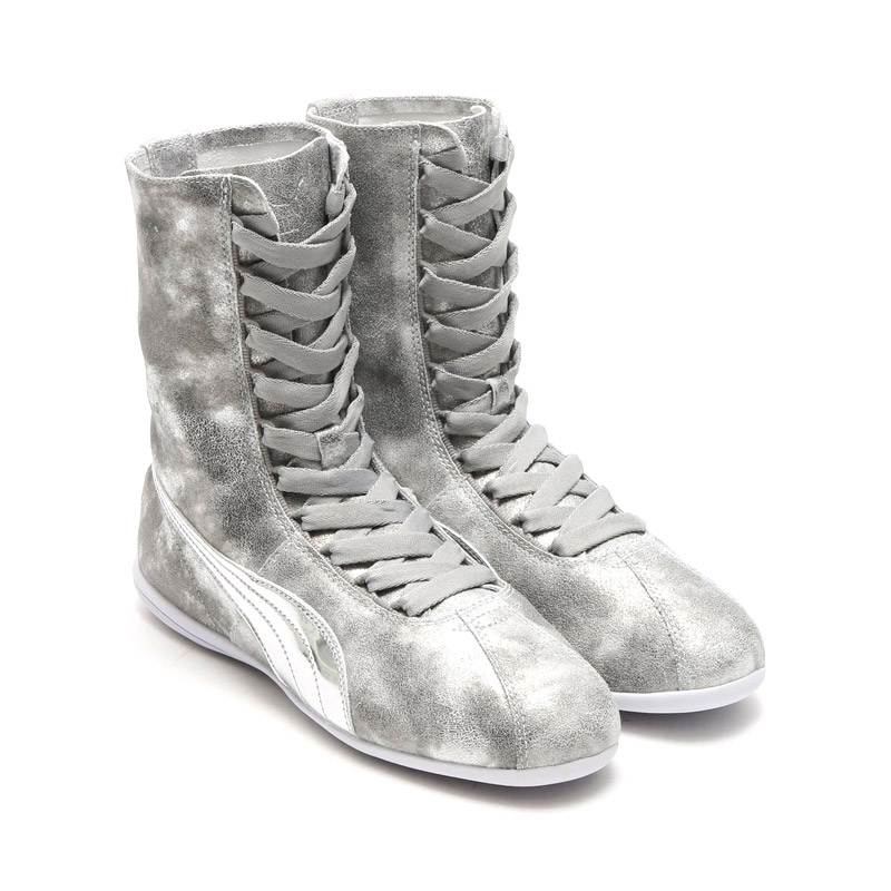 puma boots womens silver