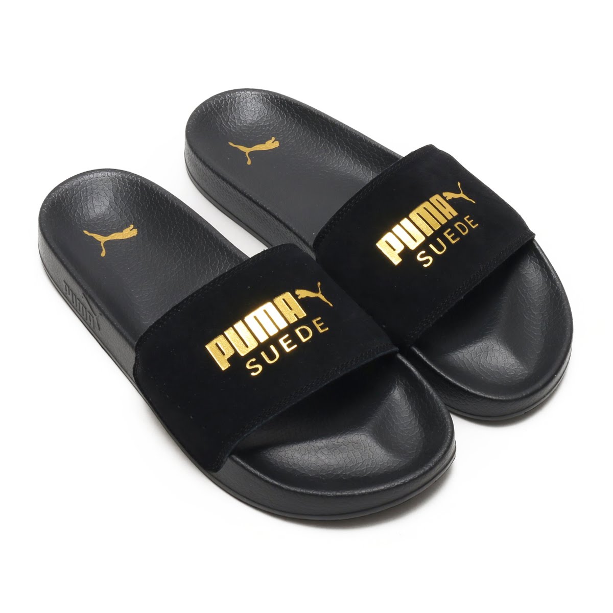 puma men's leadcat suede slide sandal