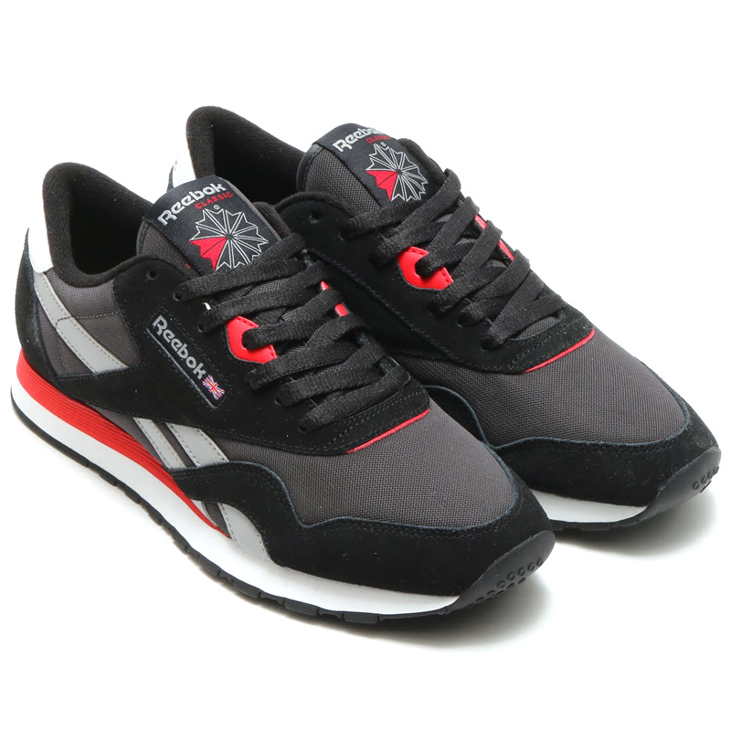 reebok classic black and red