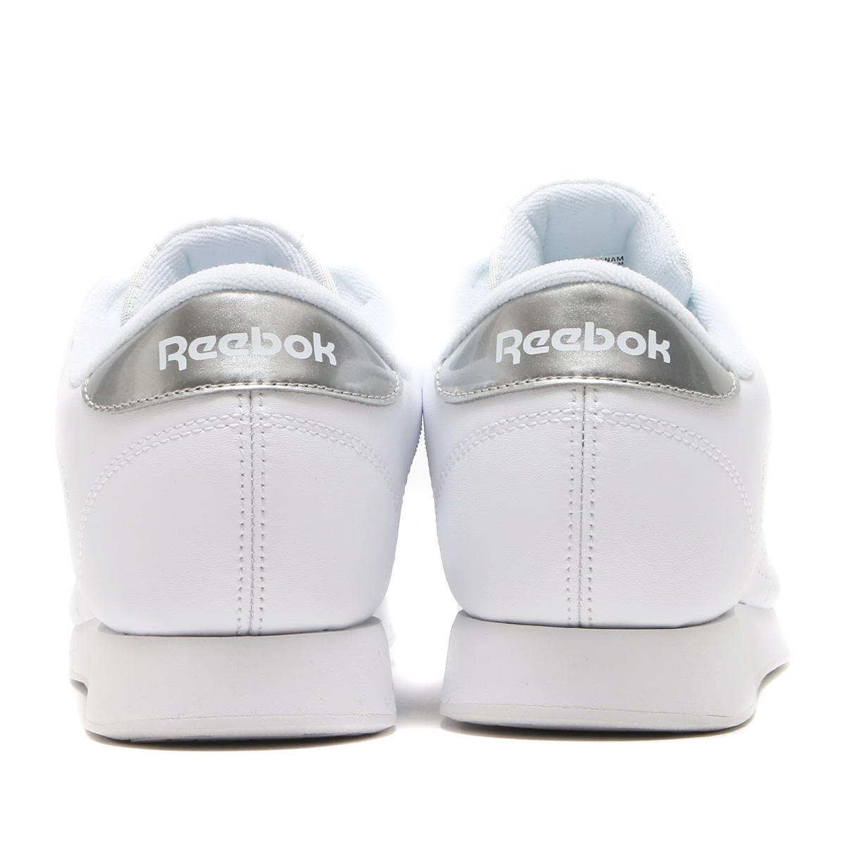 reebok white and silver