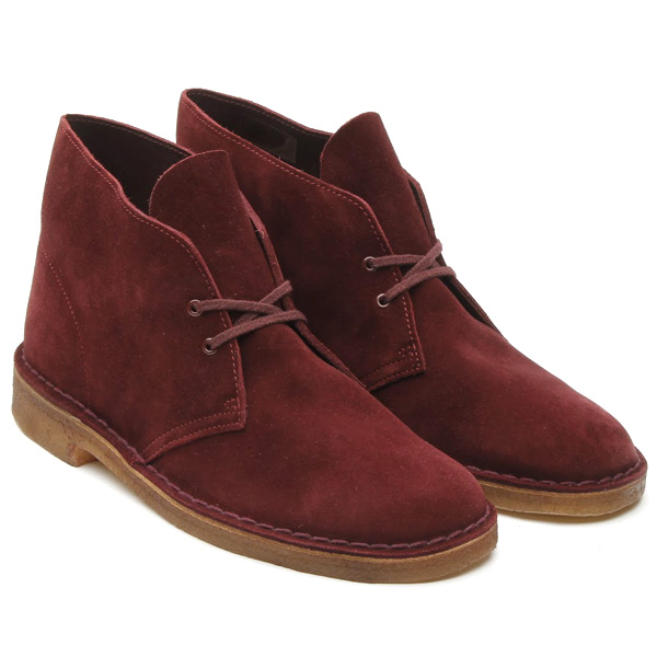 burgundy clarks desert boots Online 