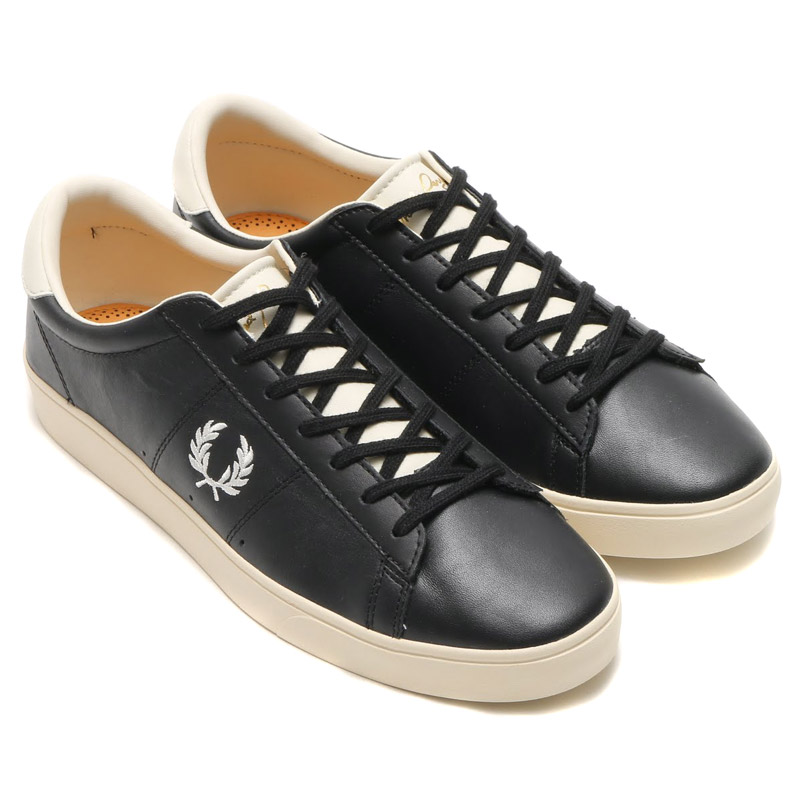 fred perry spencer leather black