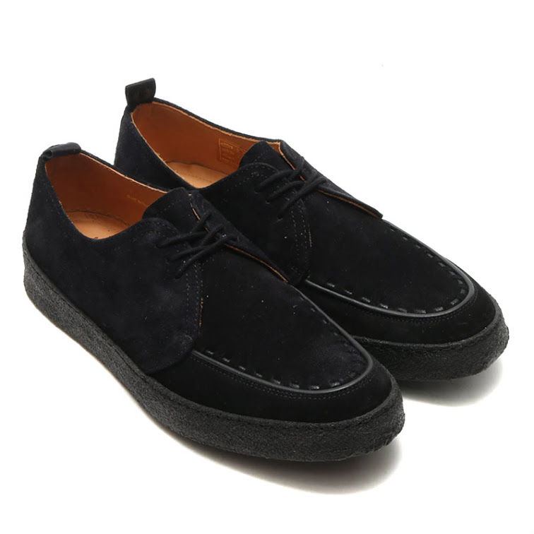 fred perry black suede shoes