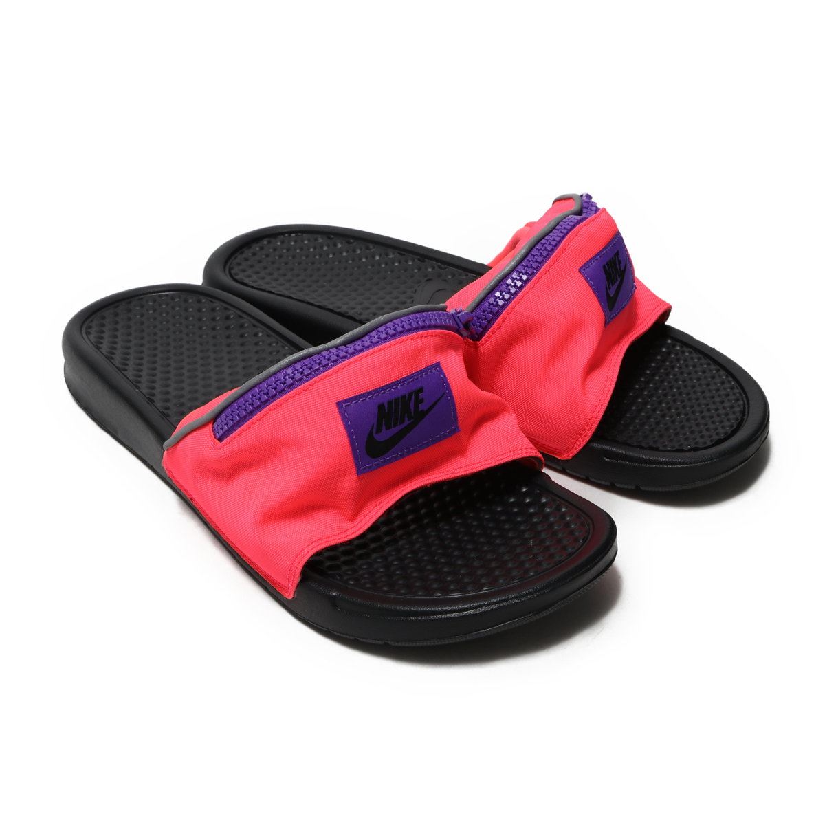 nike sandals with zipper
