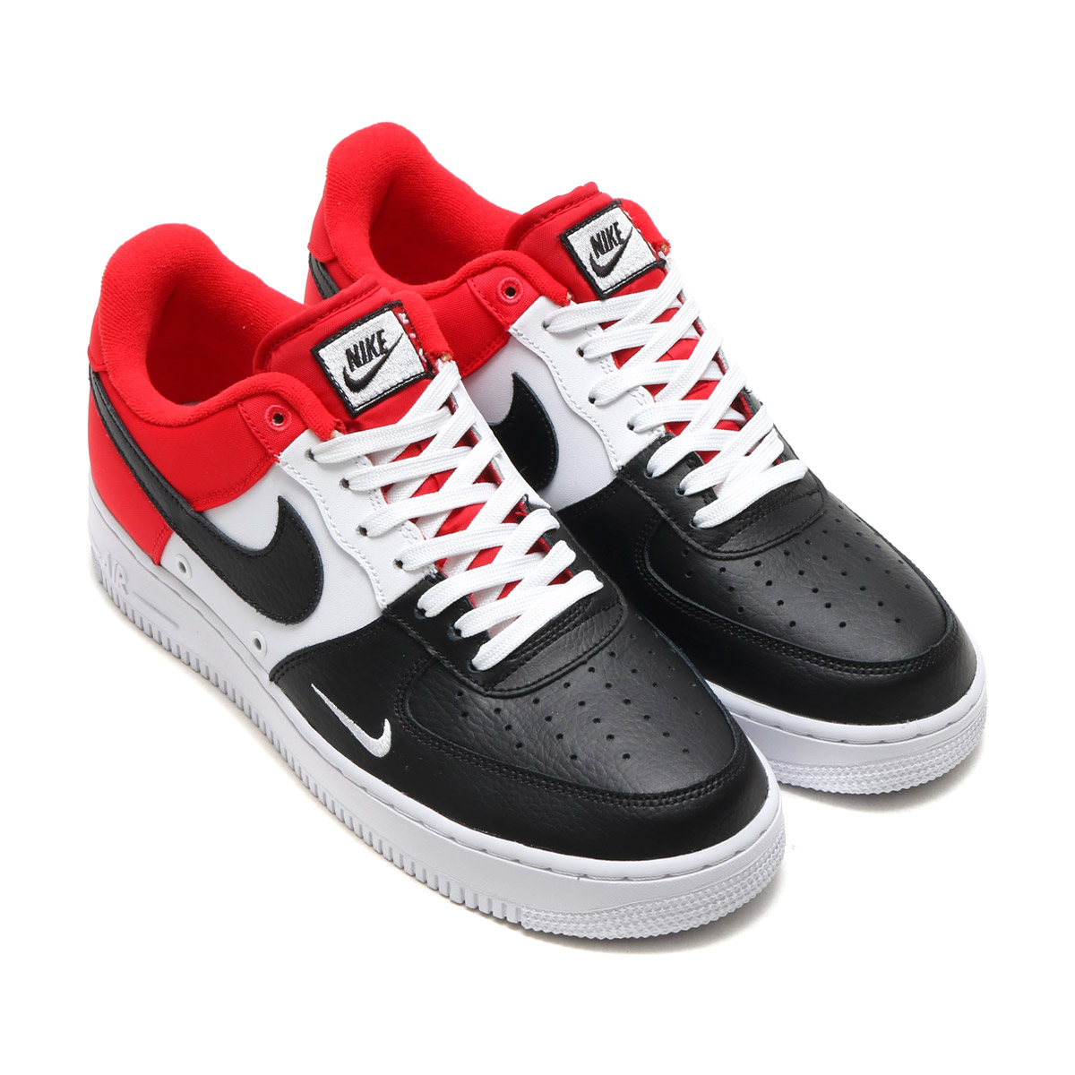 black white red air force ones