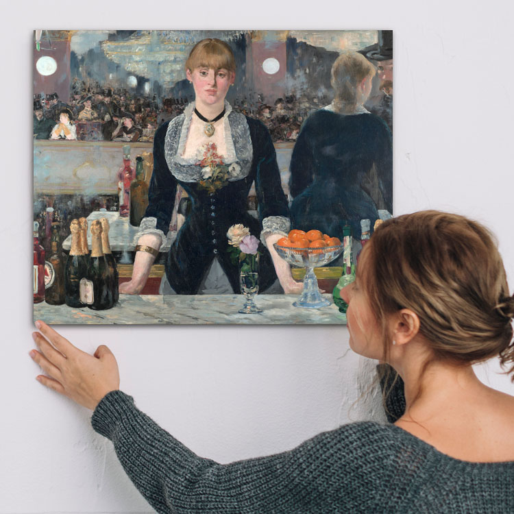 アートパネル アートボード マネ フォリー・べルジェールのバー 45x33 A3 壁掛け 絵 インテリア 名画 モダンアート 油絵 絵画 有名画 おすすめ 人気 高級 かわいい おしゃれ ポスター 玄関 リビング 部屋 店舗 風景画 自然 花 空 海 モノトーン 【LotNo.03】