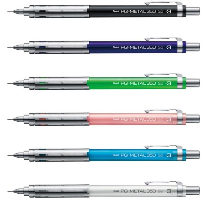 楽天市場】【全6色】ぺんてる／シャープペンシル PG−METAL350 0.5mm