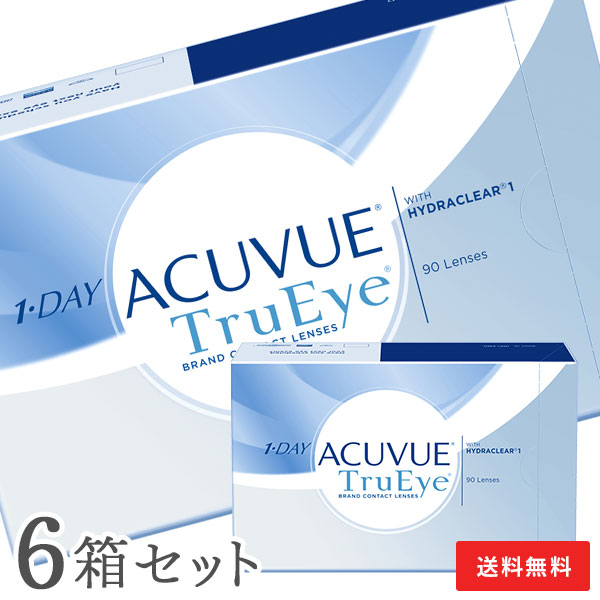 【貨物輸送無料】ワンデーアキュビュートゥルーアイ90枚容器に並べる 6箱書き割り（一デー / トゥルーアイ / アキュビュー / ジョンソン\u0026ジョンソン / 接点 / 水晶体)