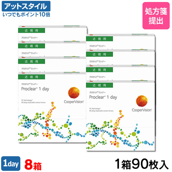 ポイント10倍 2018年8月度 8箱セット 1箱90枚入り 両眼12ヶ月分 月間優良ショップ受賞 送料無料 1dayタイプ プロクリア ワンデー 90枚 8箱セット 1箱90枚入り 両眼12ヶ月分 クーパービジョン ワンデー 1日使い捨て コンタクトレンズ