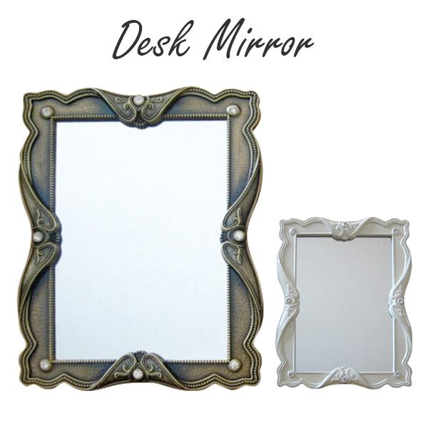 Atom Style Rakuten Global Market Kawaii Cute Tabletop Mirror Kawaii Cute Tabletop Mirror Desktop Antique Retro Dressing Table Desk Stand Frame Design Interior Makeup Living Bedroom