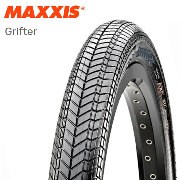 楽天市場】MAXXIS マキシス BMX タイヤ Grifter グリフター 20x2.30 BLK EXO TIR30007 BMX タイヤ 20インチ  : アトミックサイクル