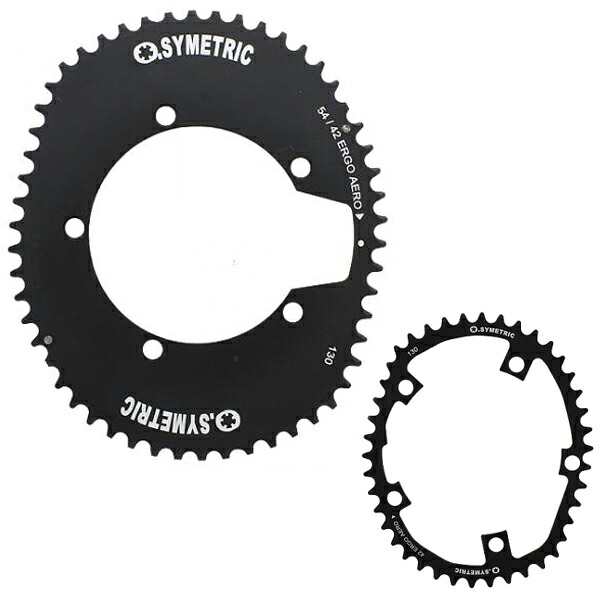 STRONGLIGHT ストロングライト OSYMETRIC チェーンリングキット 130PCD エアロ　(54/42) 5502061｜アトミックサイクル