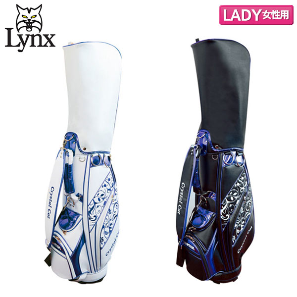 Lynx Golf Crystal Cat Ag Tune Cad Bag White Black