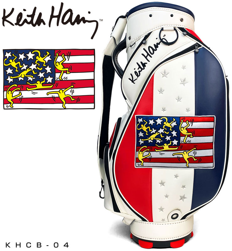 楽天市場 キースヘリング ゴルフ Khcb 04 シグネチャー カート キャディバッグ ホワイト Keith Haring American Flag Pattern ゴルフバッグ アトミックゴルフ