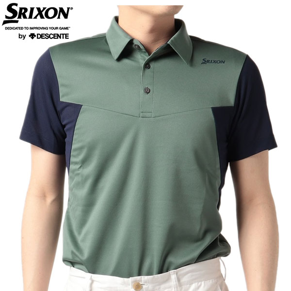 数量は多い 良品 スリクソン デサント SRIXON メンズ 半袖 ポロシャツ