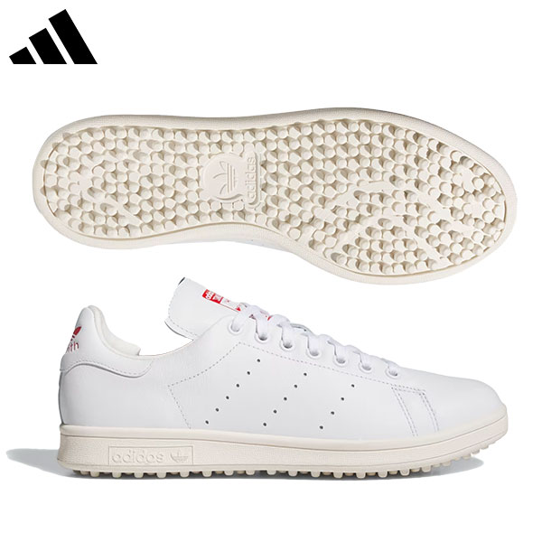 新品2025年アディダスゴルフスタンスミスNNO27スパイクレス紐緑27.5cm アディダス ゴルフ スパイクレスシューズ スタンスミス ゴルフ