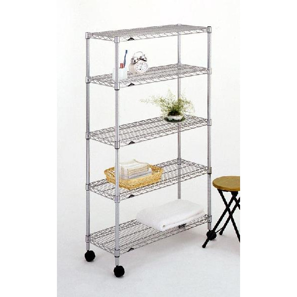 ルミナススチールラック ルミナスレギュラー NLF9015-5 5段 幅91.5cm×奥ふかさ35.5cm×高さ156.5糎 極点径25粍