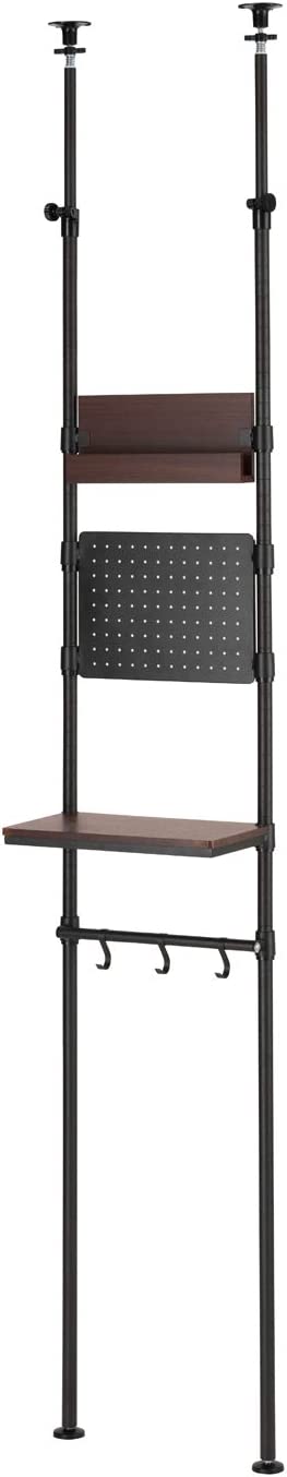 ルミナスルチールラック ルミナスノワール テンションラック 突っ張りラック NO40-T 幅41cm×奥行25cm×高さ220~280cm ポール径25mm