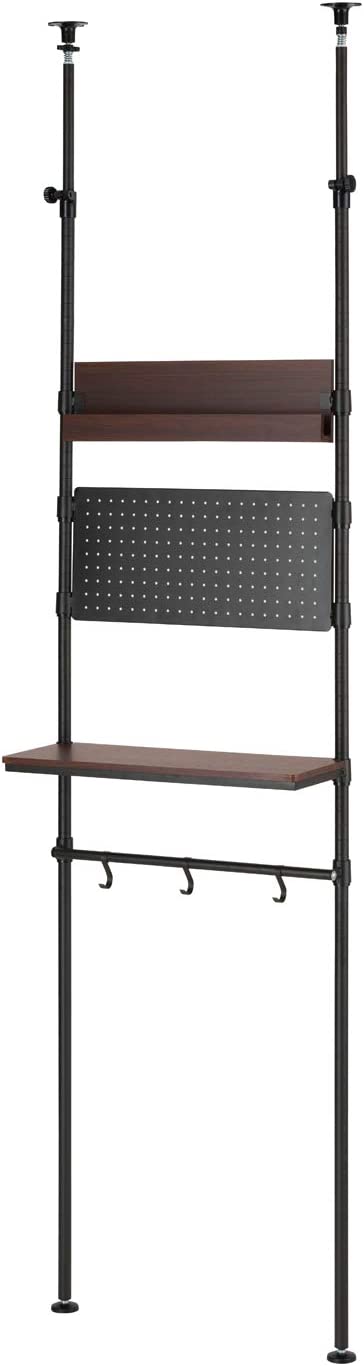 ルミナスルチールラック ルミナスノワール テンションラック 突っ張りラック NO60-T 幅61cm×奥行25cm×高さ220~280cm ポール径25mm