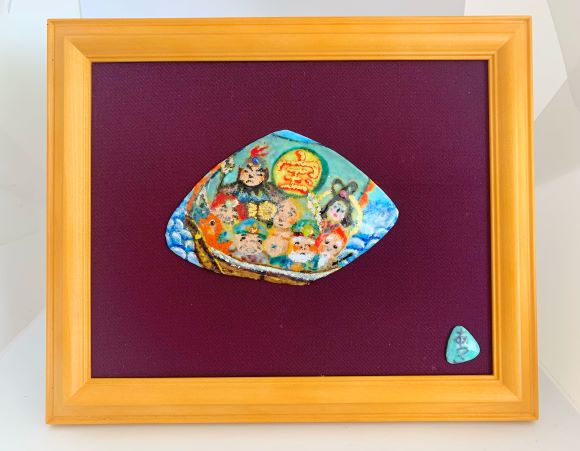 楽天市場】七宝焼き 七宝焼 創作七宝額絵 工芸品 「神々の住む島」一点