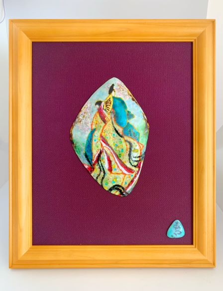 楽天市場】七宝焼き 七宝焼 創作七宝額絵 工芸品 「神々の住む島」一点