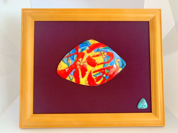 楽天市場】七宝焼き 七宝焼 創作七宝額絵 工芸品 「神々の住む島」一点