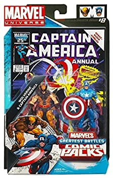 【中古】【輸入品・未使用】マーベル ユニバース MarvelUniverse 3.75インチ コミック 2パック ウルバリン & キャプテン アメリカ画像
