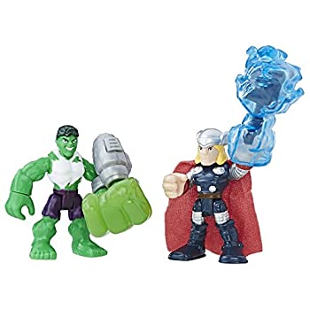 【中古】【インポート品・未当て嵌める】Playskool Heroes Marvel Super Hero Adventures Hulk \u0026 Thor