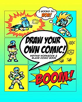 【中古】【39shop】【輸入品・未使用】Draw★Your Own Comic: How to Write A Graphic Novel with Blank Comic Book Cartoon Superhero Theme (English Edition)(新古品)|アトリエ絵利奈