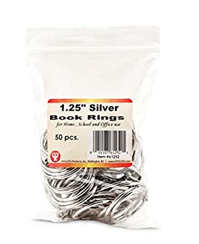 【中古】【輸入品・未使用】(3.2cm 50 pcs) - Hygloss Products Book Rings - 3.2cm Silver Steel Metal Binder Rings 50 Pack