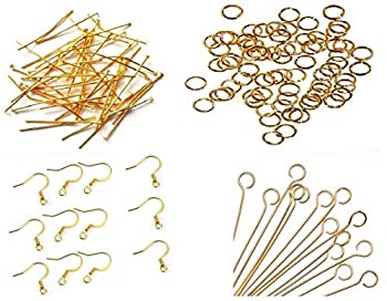 【中古】【輸入品・未使用】goelxジュエリー所見ゴールド???パックof Headpins & Eyepins、ジャンプリング、耳フックClasps