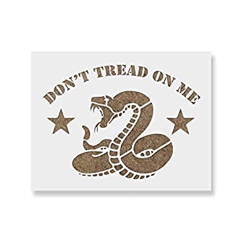 【中古】【輸入品・未使用】ないTread On Meステンシルテンプレート???再利用可能なGadsden Flagステンシルwith複数サイズあり 18\