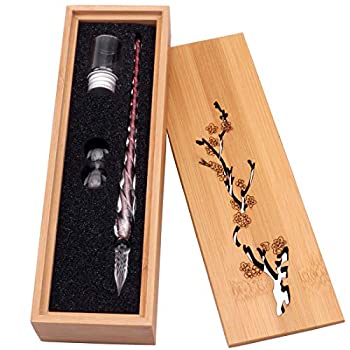 【中古】【39shop】【輸入品・未使用】ガラスディップペンセット★ビンテージ ハンドメイド ガラスシグネチャペン エレガントクリスタルディップペン サイン ギフトペン HSTYAIG（新古品）｜アトリエ絵利奈