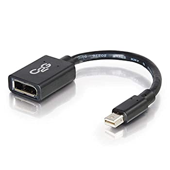 【中古】【輸入品・未使用】C2G 6in Mini DisplayPort to DisplayPort Adapter - Thunderbolt to DP - M/F Black - DisplayPort cable - Mini DisplayPort (M) to DisplayPo