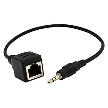 【中古】【インポート品・未当て嵌める】Haokiang 3.5 MM 1 / 8 \"ステレオオスプラグto rj45刃針Extender Over cat5 \u0026 cat6ソケットイーサネットアダプタケーブル( 3.5 m / rj45 F )"