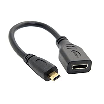 【中古】【輸入品・未使用】CY Micro HDMI 1.4オスタイプD→ミニHDMI 1.4メスタイプC延長ケーブル ノートパソコン PC HDTV 10cm