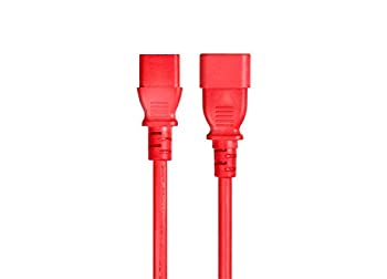 【中古】【輸入品・未使用】Monoprice 18?AWG電源拡張ケーブル/コード???6?ft???レッド3?Conductor PC/Mon 10?A (IEC 60320?C14?to IEC 60320?C13?)