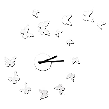 【中古】【39shop】【輸入品・未使用】Modern★Home Self Adhesive DIY 3D Wall Clock - Mariposa（新古品）｜アトリエ絵利奈