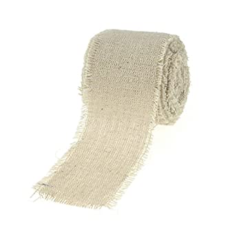 【中古】【39shop】【輸入品・未使用】Linen★Ribbon with Fringe Edge 4 Wide x 5 yds. by Firefly Imports(新古品)|アトリエ絵利奈