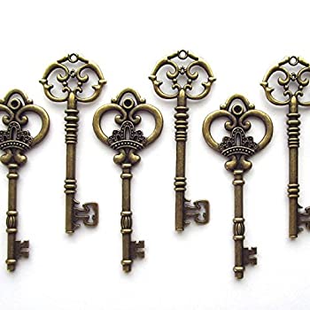【中古】【39shop】【輸入品・未使用】Nesting★Nomad Mixed Set of 20 Extra Large Skeleton Keys in Antique Bronze - Set of 20 Keys (2 Styles) - 3 1/4 Keys by Salome Idea(新古品)|アトリエ絵利奈