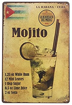 【中古】【39shop】【輸入品・未使用】ERLOOD★LaハバナキューバMojito Drink Tin Sign壁レトロメタルバーパブポスターメタル12?x 8（新古品）｜アトリエ絵利奈