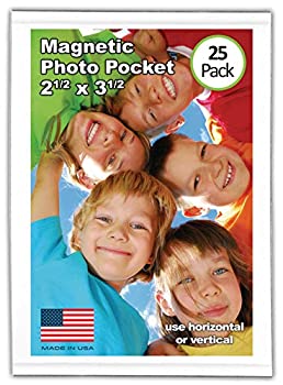 【中古】【輸入品・未使用】(2.5 x 3.5) - Magtech 12325 Magnetic Pocket Picture Frame Holds 2.5 x 3.5 Photos (25 Pack) White