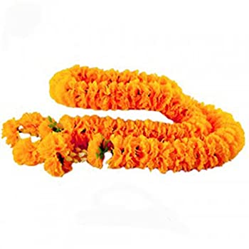 【中古】【39shop】【輸入品・未使用】イエローマリーゴールド花輪★人工 タイ人1m/2m Big flower length 300 cm. イエロー CA001（新古品）｜アトリエ絵利奈