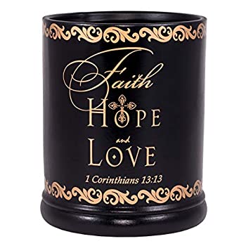 【中古】【輸入品・未使用】Elanze Designs Faith Hope Love セラミックストーンウェア 電気 ラージジャー キャンドルウォーマー