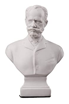 【中古】【インポート品・未当て嵌める】Russian Composer Pyotr Tchaikovsky Marble Bust Statue Sculpture 13珊 white インテリア小物・置物-インテリア・寝具・収納-置物