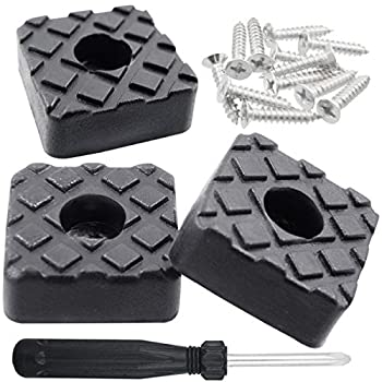 【中古】【輸入品・未使用】Qy 12pcs Black Colour Square Shape Rubber Non Slip Non Skid Feet Pad For Table
