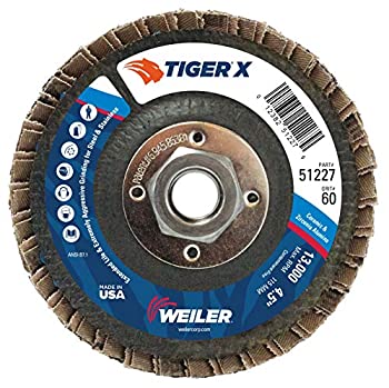 【中古】【39shop】【輸入品・未使用】Weiler★51227 Tiger X Flap Disc Ceramic and Zirconia Alumina Flat Phenolic Backing 60 Grit 4-1/2 5/8-11 Arbor Hole (Pack of 10) by Weile(新古品)|アトリエ絵利奈