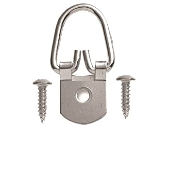 【中古】【インポート品・未当て嵌める】HangZ 10008B 1-Hole D-Ring Picture Hangers (50 Pack) 23kg Nickel