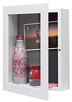 【中古】【輸入品・未使用】(White) - Golden State Art White Shadow Box Frame Display Case 5.1cm Depth 20cm x 27cm (White)